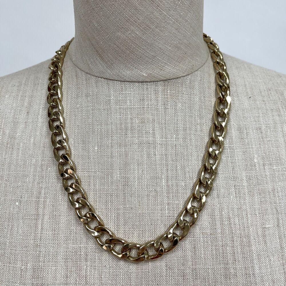 Gold-tone Thick Chain Women's Fashion Necklace NWOT